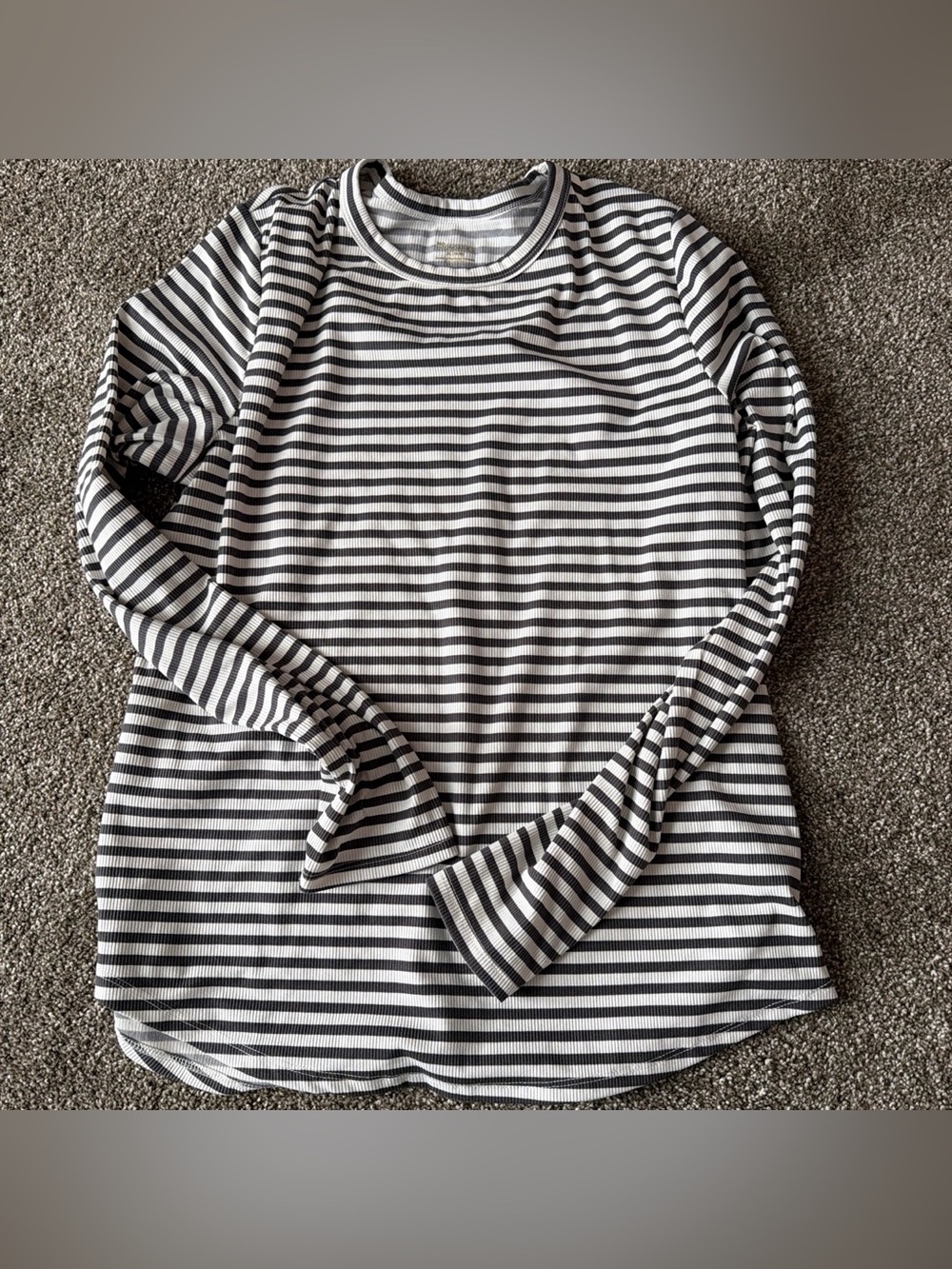 No Boundaries Black & White Striped Long Sleeve Tee